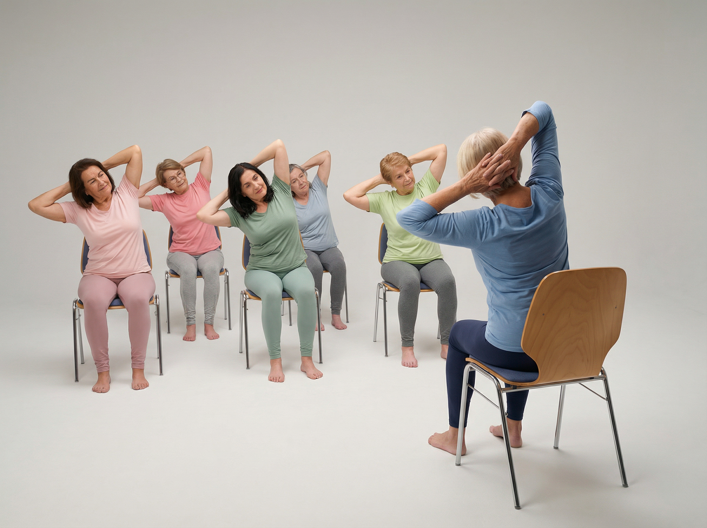 Clase de Yoga en silla en Cauce Yoga